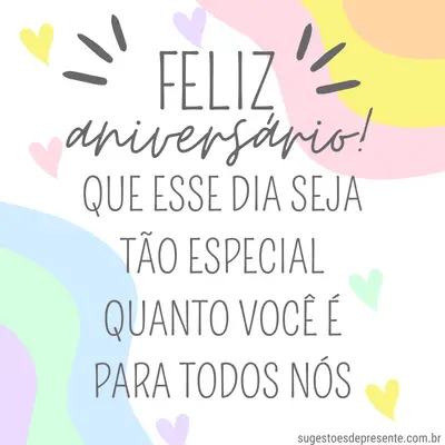 Frases para Cartão de Presente de Aniversário - Especial