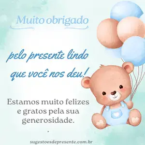 Agradecimento Presente de beb Gratid o Especial