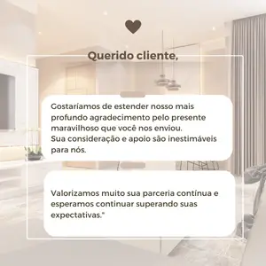 Agradecimento ao cliente pelo presente - profundo agradecimento